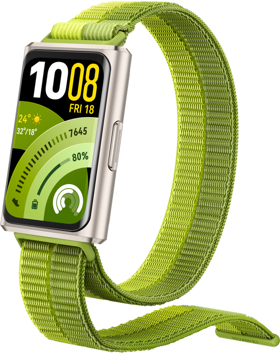 Зелёный HUAWEI Band 11 Pro с плетёным ремешком