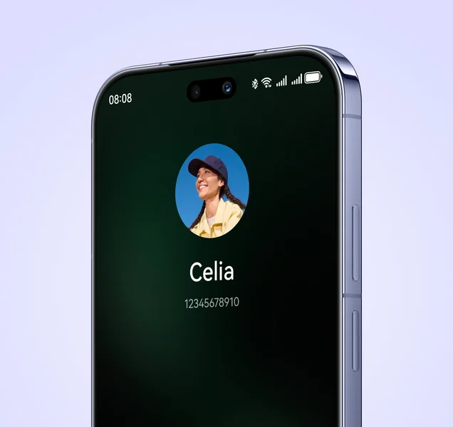 An incoming call notification