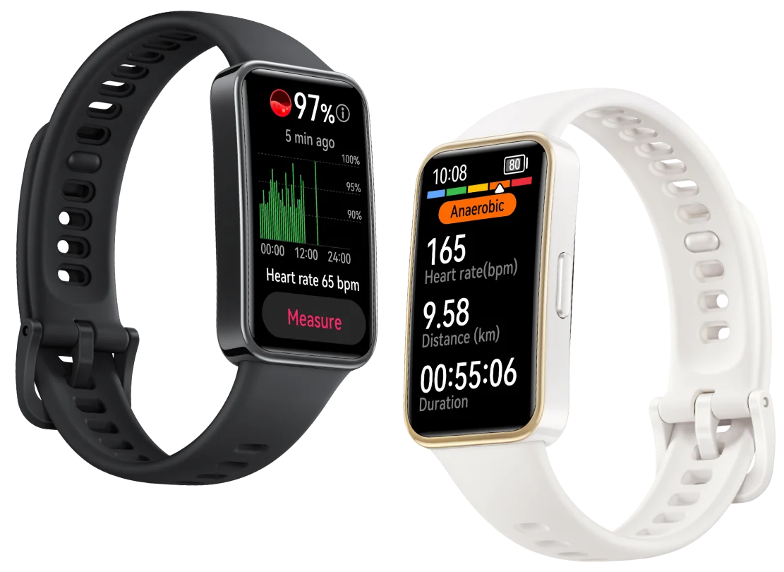 Heart rate and SpO₂ on screen