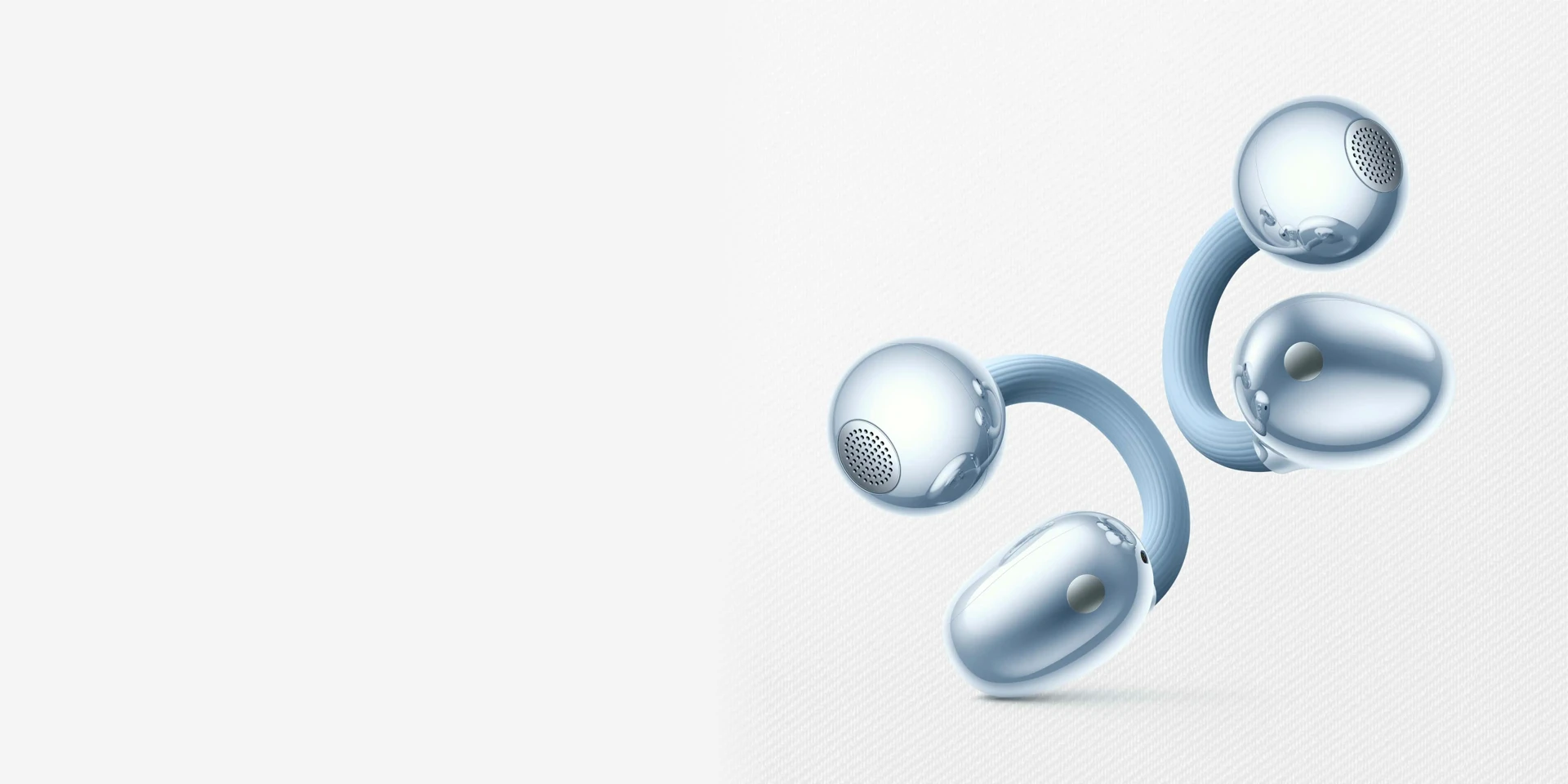 Голубые наушники HUAWEI FreeClip 2