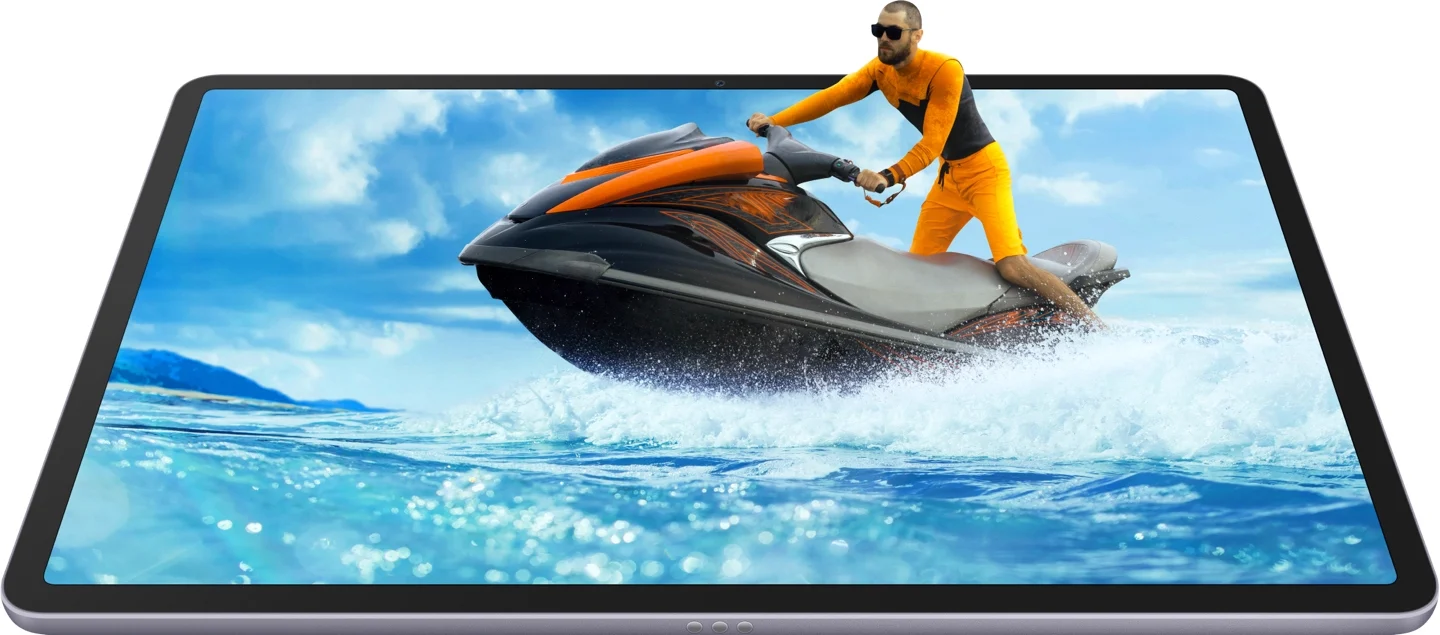 A jet ski bursting out of the screen