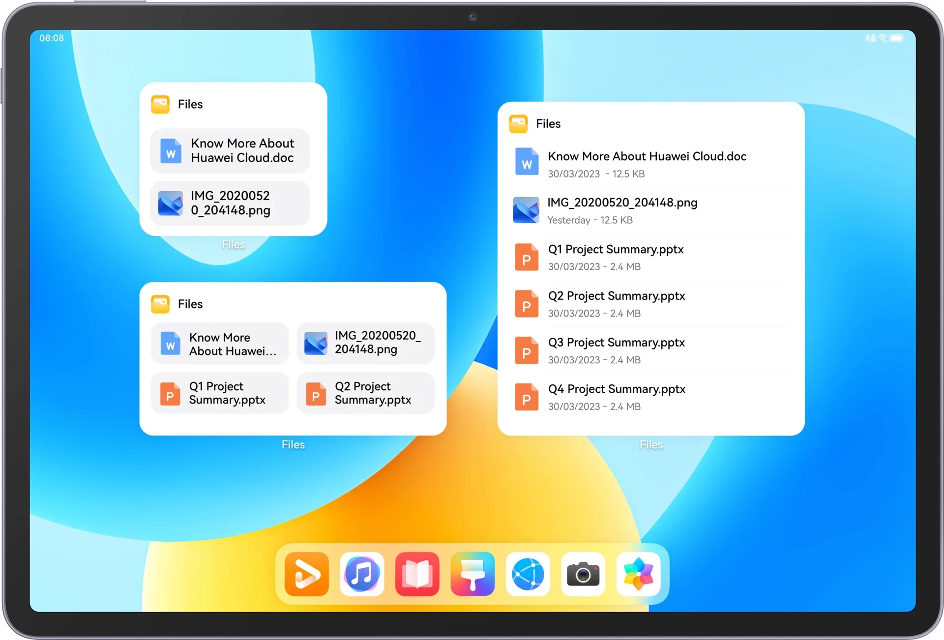 The Files widget