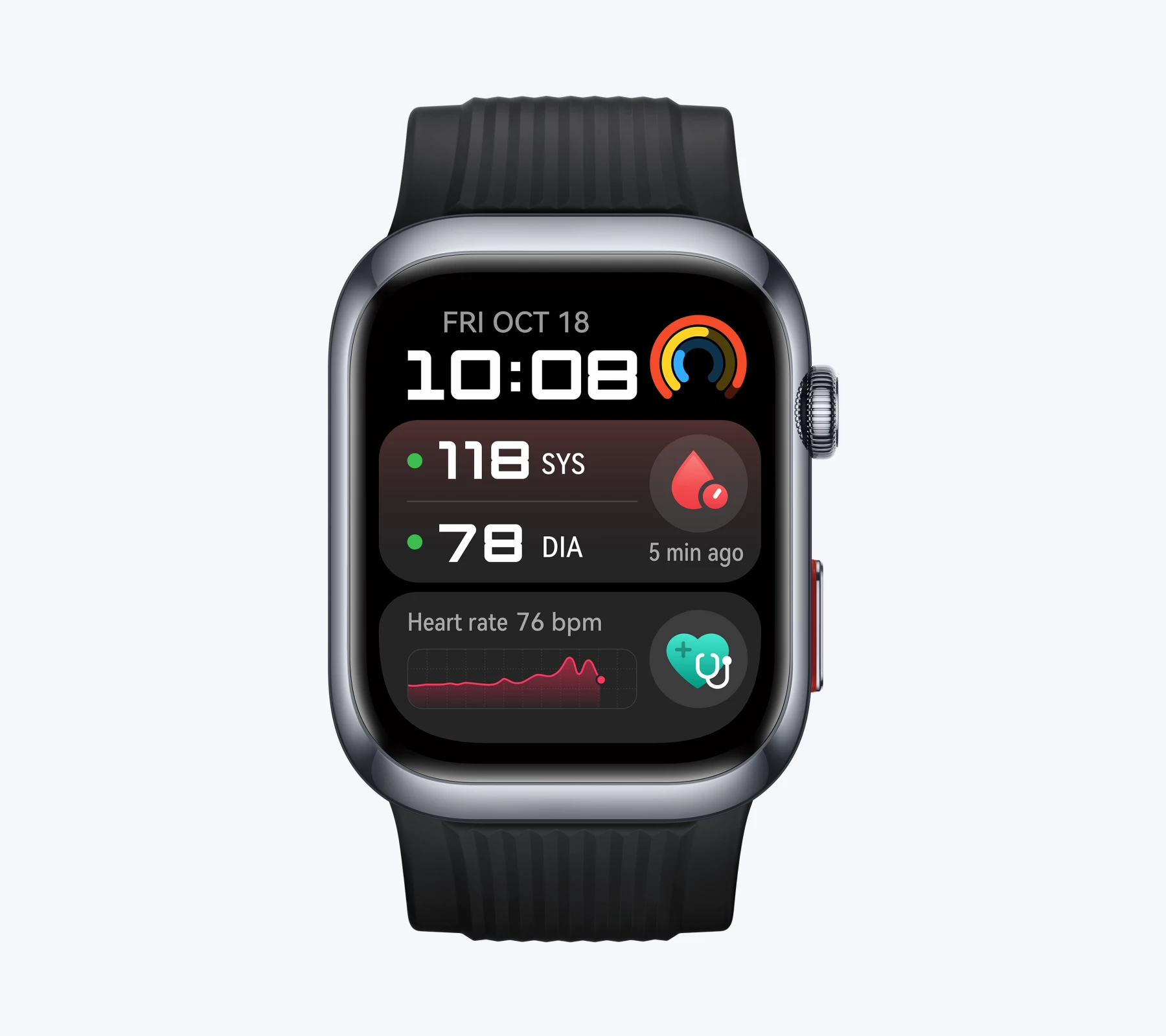 Чёрные HUAWEI WATCH D2 спереди