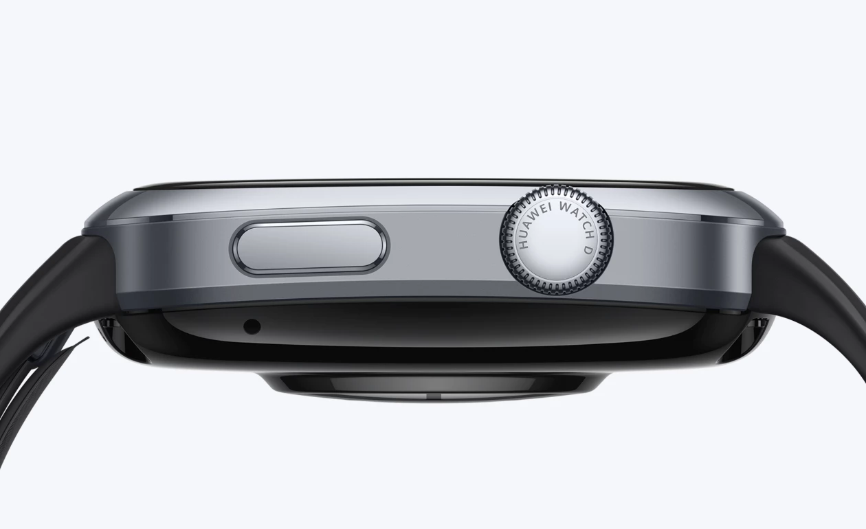Чёрные HUAWEI WATCH D2 сбоку