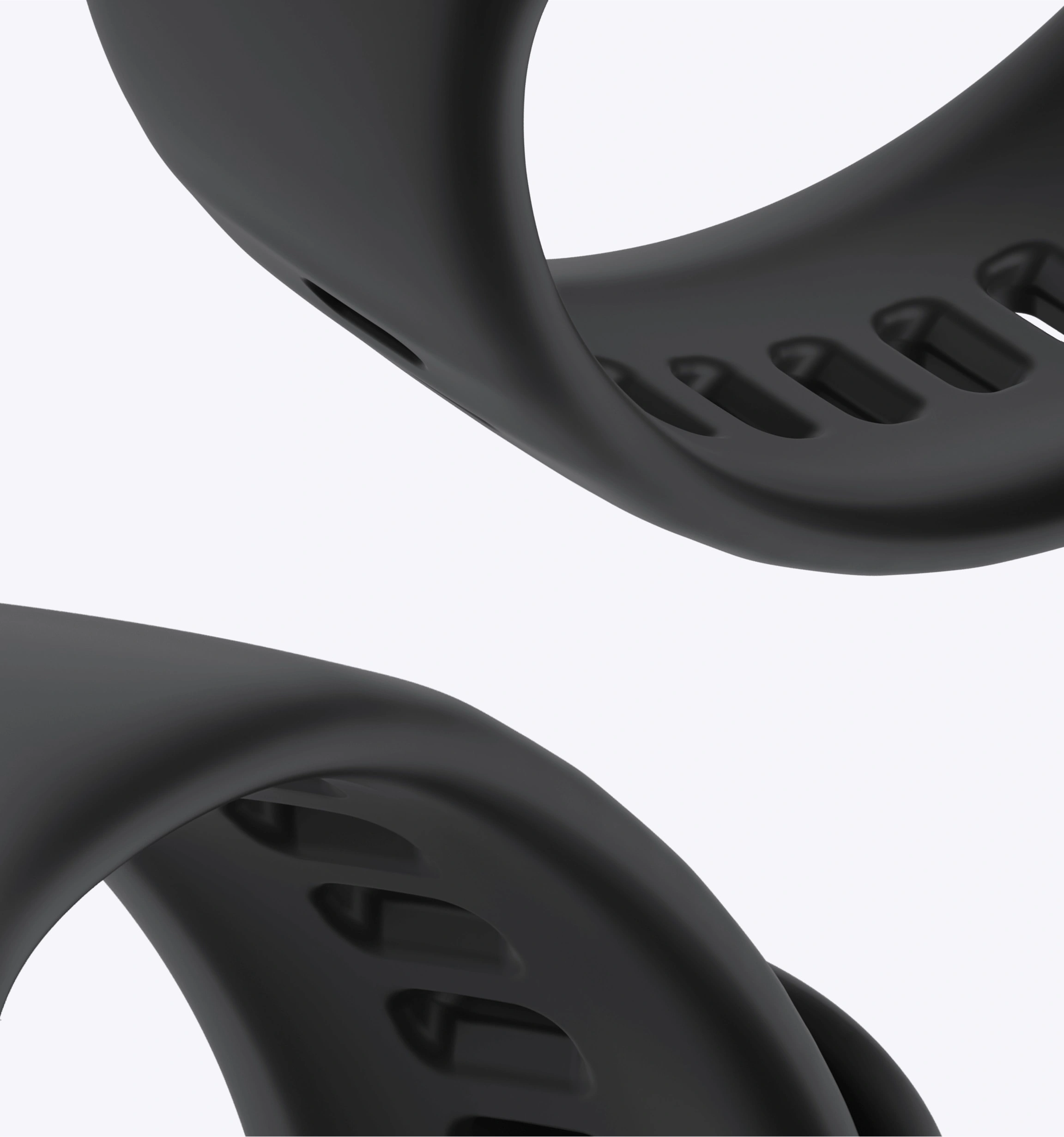 Black fluoroelastomer strap