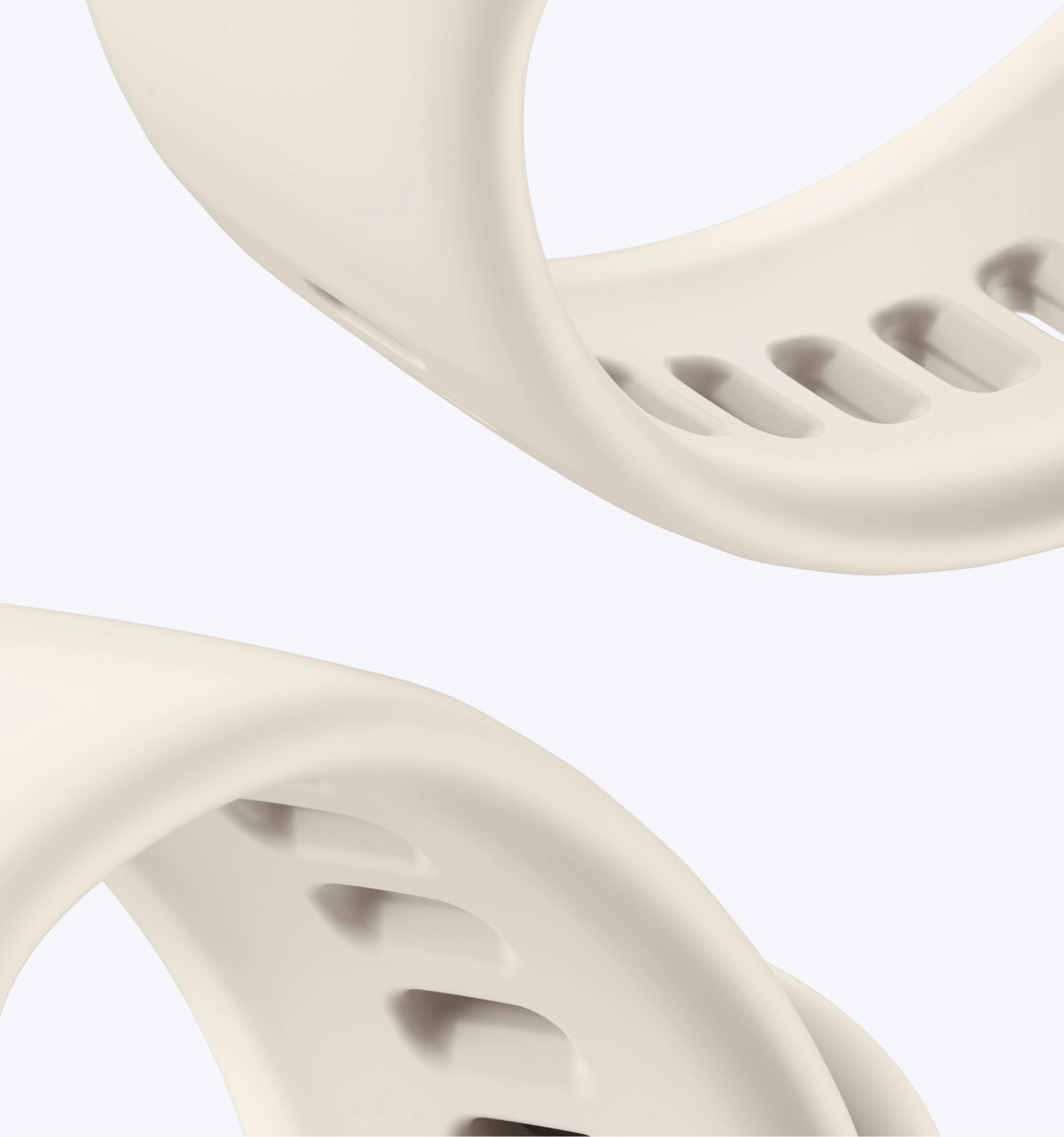 White fluoroelastomer strap